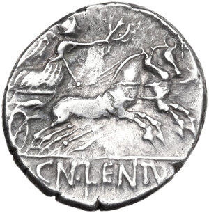 reverse: Cn. Cornelius Lentulus Clodianus. Denarius, 88 BC