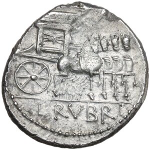 reverse: L. Rubrius Dossenus.. AR Denarius, 87 BC