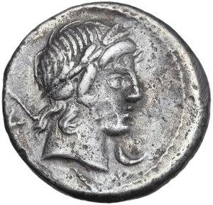 obverse: Pub. Crepusius. Denarius, 82 BC