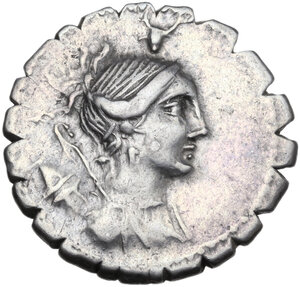 obverse: A. Postumius Albinus. Denarius serratus, 81 BC