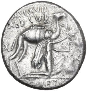 obverse: M. Aemilius Scaurus with Pub. Plautius Hypsaeus. . Denarius, 58 BC