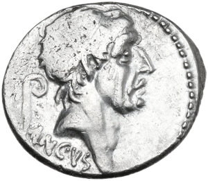 obverse: L. Marcius Philippus. AR Denarius, 56 BC