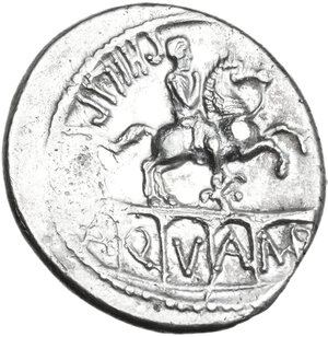 reverse: L. Marcius Philippus. AR Denarius, 56 BC