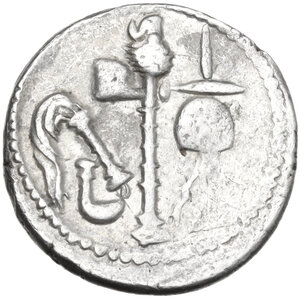 obverse: Caius Julius Caesar. Denarius, mint moving with Caesar, 49-48 BC