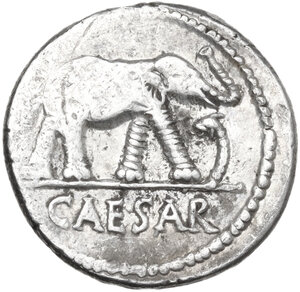 reverse: Caius Julius Caesar. Denarius, mint moving with Caesar, 49-48 BC