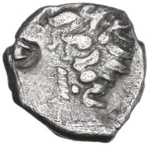 obverse: Gaul, Massalia. AR Obol, 300-250 BC