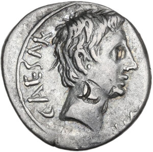 Augustus (27 BC - 14 AD).. AR Quinarius, uncertain mint in Asia Minor, 29-26 BC