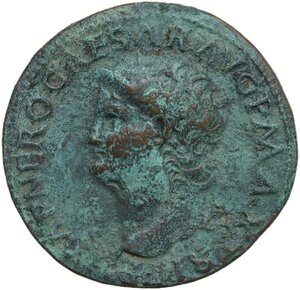 obverse: Nero (54-68).. AE As, Lugdunum mint, 62-68