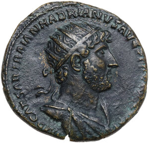 obverse: Hadrian (117-138).. AE Dupondius