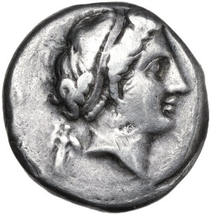 obverse: Central and Southern Campania, Neapolis. AR Nomos, c. 350-325 BC