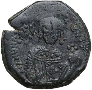 obverse: Manuel I Comnenus (1143-1180).. AE Tetarteron. Thessalonica mint. Struck 1152-circa 1160(?)