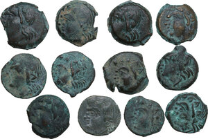 obverse: Cimmerian Bosporos, Pantikapaion. Lot of twelve (12) greek bronze coins from Pantikapaion