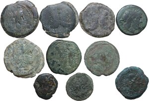 obverse: The Roman Republic.. Lot of ten (10) unclassified AE denominations