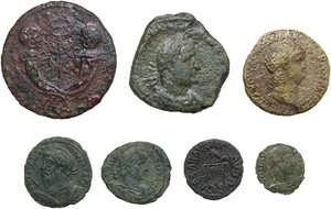 obverse: The Roman Empire.. Lot of seven (7) unclassified AE denominations, including: Drusus, Nero and Claudius