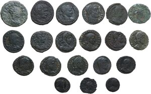 obverse: The Roman Empire.. Lot of twenty (20) bronze roman late antique coins