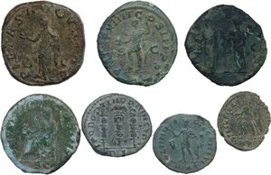 reverse: The Roman Empire.. Lot of seven (7) unclassified AE denominations, including: Otacilia Severa, Severus Alexander, Constantine I and Licinius