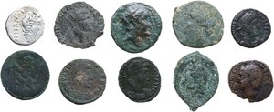 obverse: Miscellanea.. Lot of ten (10) silver and bronze coins from the greek world to the XVIII century