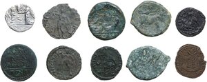reverse: Miscellanea.. Lot of ten (10) silver and bronze coins from the greek world to the XVIII century