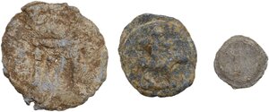 obverse: Lot of three (3) unclassified PB Tesserae, 1st century BC-1st century AD