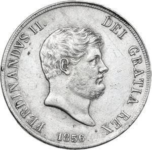 obverse: Italy .  Ferdinando II di Borbone (1830-1859).. AR 120 Grana or Piastra 1856, Napoli mint