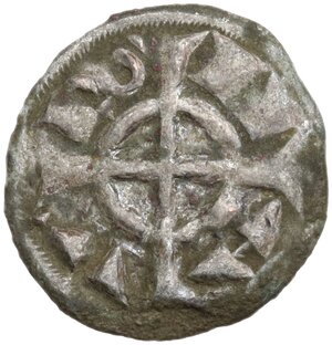 obverse: Italy .  Frederick II (1218-1250). BI Denaro, Verona mint