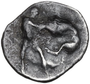 reverse: Southern Apulia, Tarentum. AR Diobol,  c. 325-280 BC