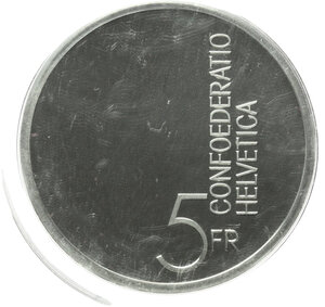 obverse: Switzerland. AR 5 francs 1985