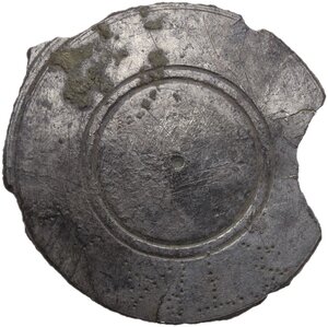 obverse: Greek world. Silver miniature shield, at the edge inscription formed by punched dots: ΣΤΡΑ[...]