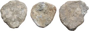 reverse: Greek world, Southern Italy. Lot of three (3) lead scallop-shells