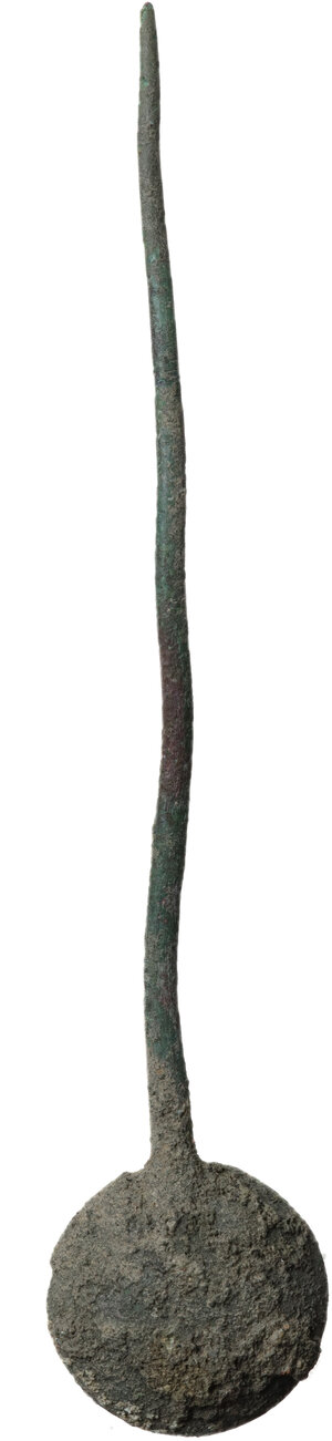 reverse: Roman period. Bronze spoon.  110 mm