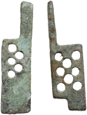 reverse: Roman period. Lot of two (2) bronze padlock latches