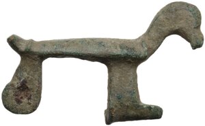 reverse: Roman period. Bronze fibula in the shape of a bird. 30 mm