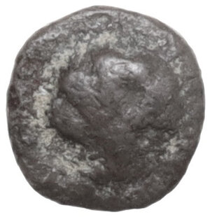 obverse: Southern Apulia, Tarentum. AR 1/4 obol, 4th and 3rd cent. BC