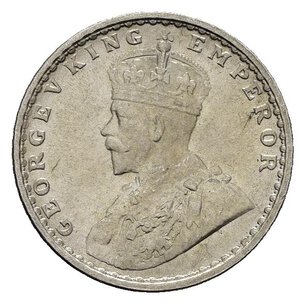 obverse: INDIA BRITANNICA. Edoardo VII. 2 annas 1917. Ag. FDC