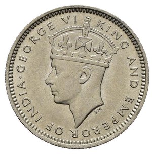 obverse: MALAYA. Giorgio VI. 10 cents 1943. FDC