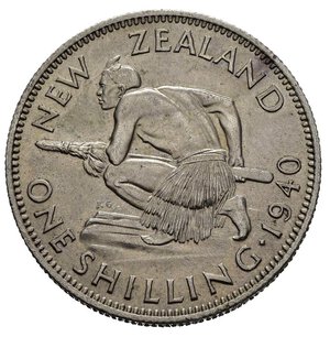 reverse: NUOVA ZELANDA. Giorgio VI. Shilling 1940. SPL