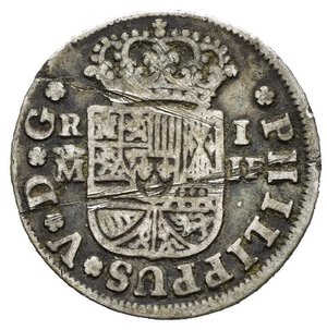 obverse: SPAGNA. Filippo V (1700-1746). Real 1732 JF. Ag. KM#298. MB