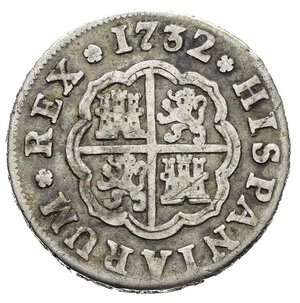 reverse: SPAGNA. Filippo V (1700-1746). Real 1732 JF. Ag. KM#298. MB