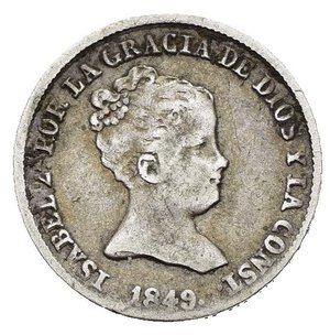 obverse: SPAGNA. Isabella II (1833-1868). Madrid. Real 1849 CL. Ag (1,23 g). KM#518.1. qBB