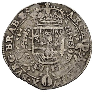 obverse: SPANISH NETHERLANDS. BRABANT. Filippo IV (1621-1665). 1/4 Patagon 1645. Ag (6,73 g). Km#54.3. qBB