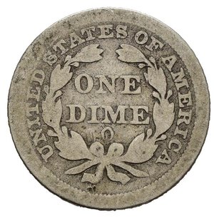 obverse: STATI UNITI. Dime Liberty Seated 1849 O. Ag. MB