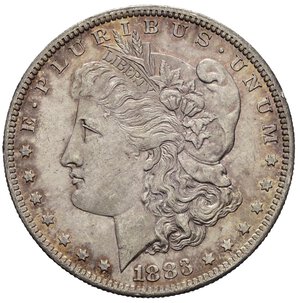 reverse: STATI UNITI. Dollaro Morgan 1883 O. Ag. qFDC