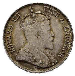 obverse: STRAITS SETTLEMENTS. Edoardo VII. 10 cents 1902. SPL+
