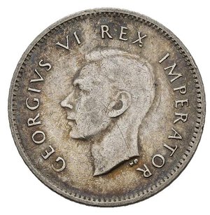 obverse: SUDAFRICA. Giorgio VI. 3 pence 1943. Ag. BB