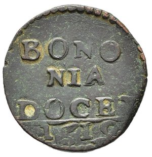 reverse: BOLOGNA. Paolo V (1605-1621). Quattrino 1619 BONONIA DOCET. Cu (3,08 g). CNI 37. BB