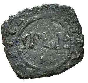 reverse: BRINDISI o MESSINA. Carlo I d Angiò (1266-1285). Denaro Mi (0,63 g). Spahr 23. MB+