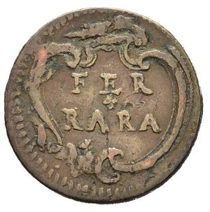 reverse: FERRARA. Stato Pontificio. Benedetto XIV (1740-1758). Quattrino. Cu (1,90 g). BB