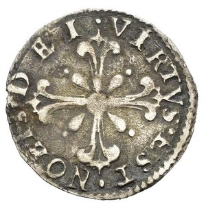 reverse: FIRENZE. Ferdinando I De Medici (1587-1609). 1/4 di Giulio. Ag (0,54 g). BB