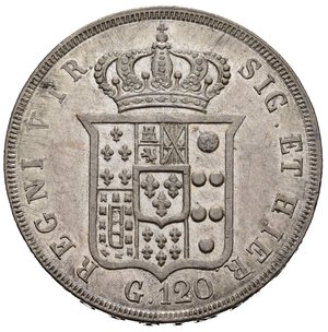 reverse: NAPOLI. Ferdinando II di Borbone (1830-1859). Piastra da 120 grana 1842. Ag. Magliocca 550. SPL+