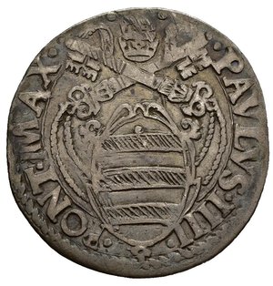 obverse: ROMA. Stato pontificio. Paolo IV (1555-1559). Giulio con San Paolo. Ag (2,87 g). MIR 1026. qBB